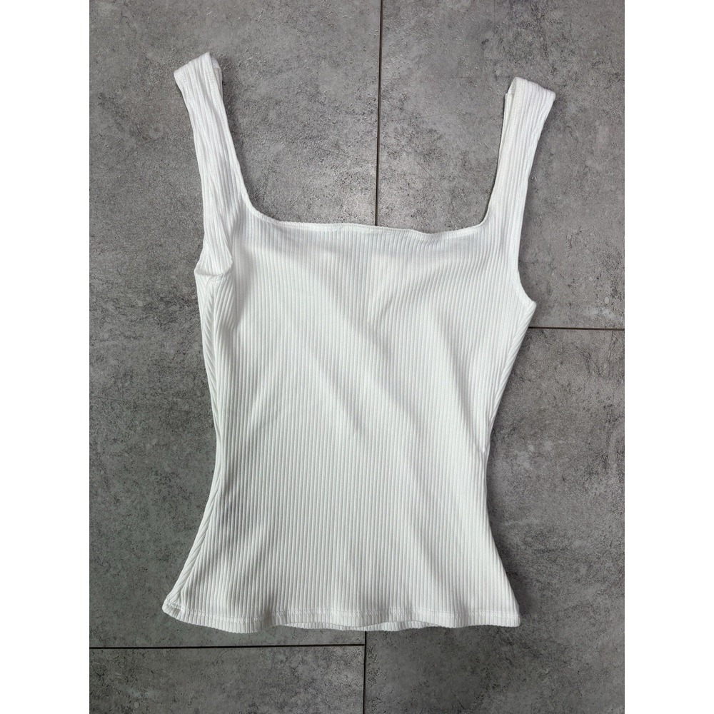 Reformation White Tank Top Women's XS Elevated Basics Layering Minimalist - Picture 2 of 7